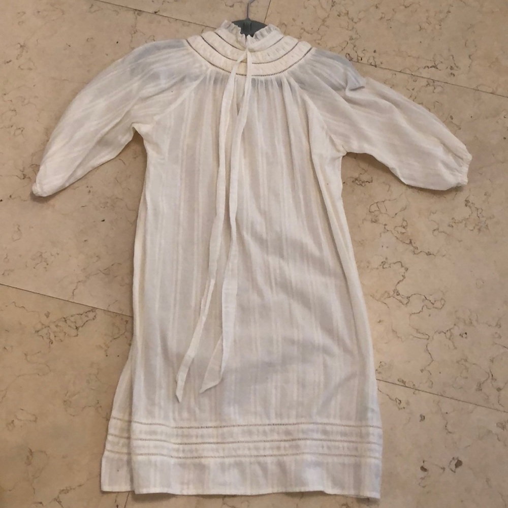 White linen dress